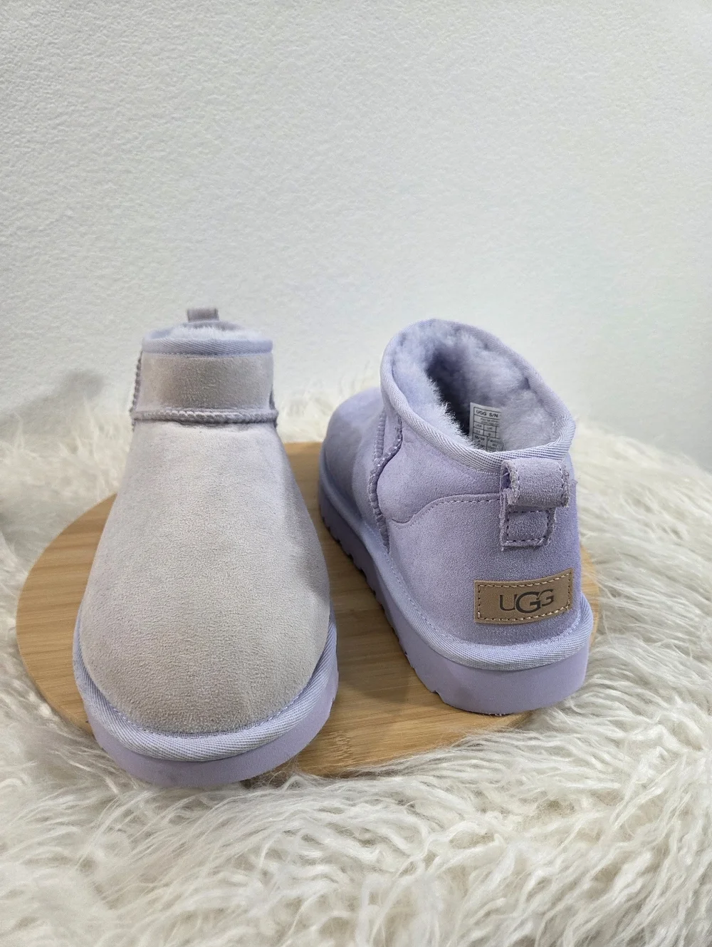 UGG Classic Ultra Mini Low-Top Pale Smoke Lavender Genuine Sheepskin Winter Boot